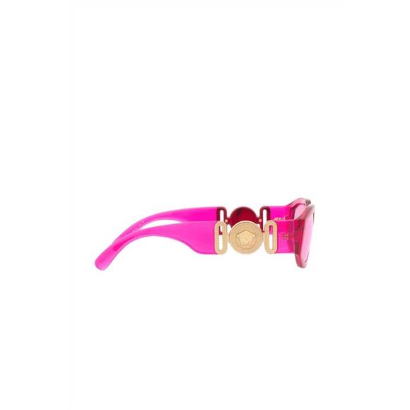 NEW VERSACE geometric plastic sunglasses with pink lens in pink - Picture 3 of 3
